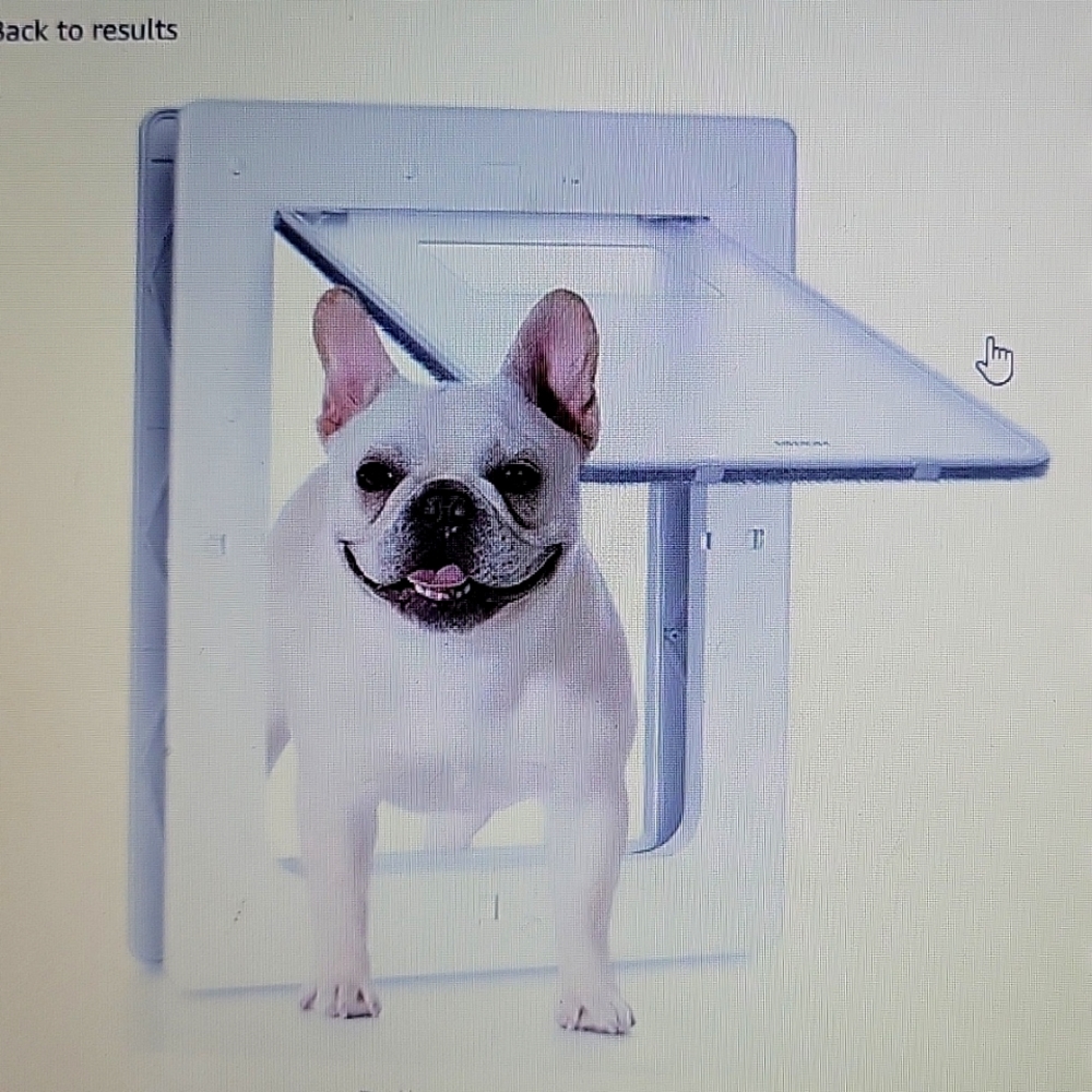 PETOUCH Plastic Pet Door Medium 8.5"x11.5" White Easy Install Durable NEW…